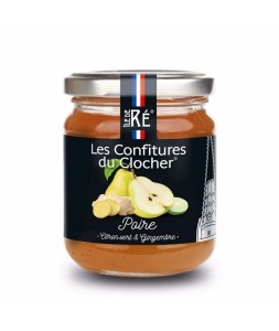 Confiture artisanale extra de poire citron vert et gingembre du Clocher