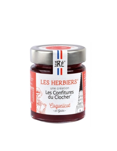 Infusion naturelle en gelée de coquelicots, les Herbiers du Clocher, Ile de Re