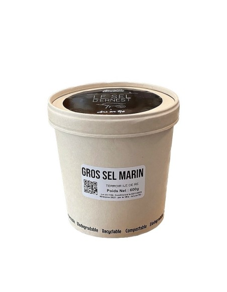 Pot kraft alimentaire éco-responsable de Gros Sel marin d'Ernest, terroir de l'Ile De Ré