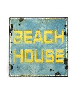 Plaque en métal décorative pour la maison, esprit mer, Beach House