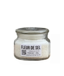 Fleur de Sel d'Ernest, terroir de l'Ile de Ré dans son pot en verre