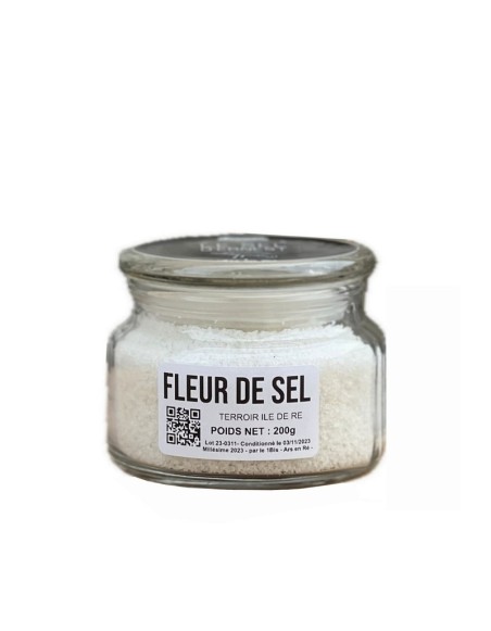 Fleur de Sel d'Ernest, terroir de l'Ile de Ré dans son pot en verre