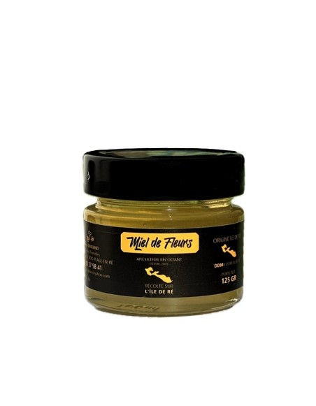 Miel de Fleurs de l' Ile  de Ré, de champs de Fleurs Sauvages, pot 125g