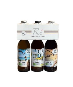 Un assortiment de 3 bières bio artisanales brassées à l'Île de Ré