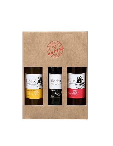 Un coffret cadeau Vins de l' Ile De Ré - Soif d'Évasion - Vin de Pays Charentais