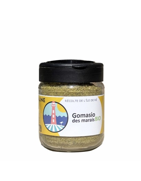 Un pot de Gomasio Bio des marais salants de l' Ile De Ré, produit par Terre Saline